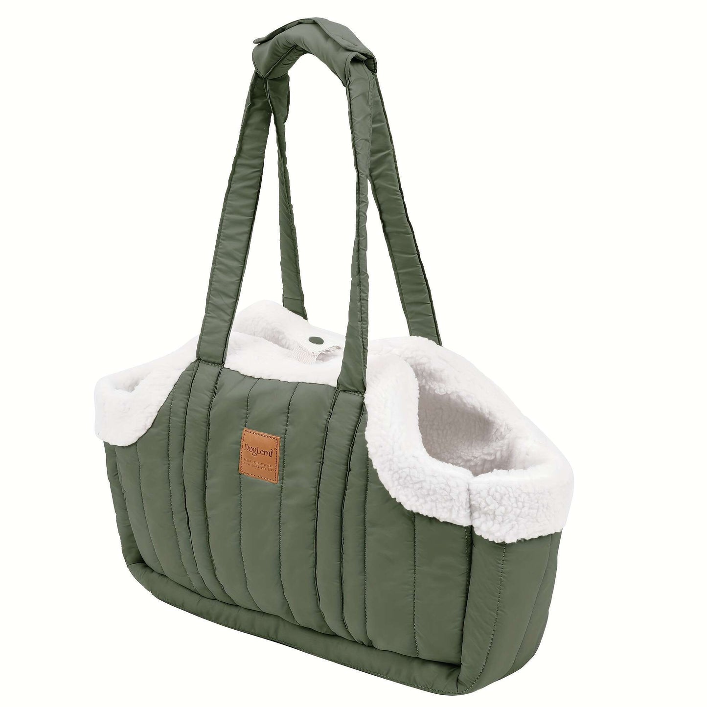 Pet Carrier Handbag Winter Warm Soft-Sided Small Dog Cat Carrier Bag with Snap Closure, Cozy Outdoor Tote Bag for Cold Weather, Portable Pet Purse for Small Pets - Dark Blue Grey Green Beige Black Pink