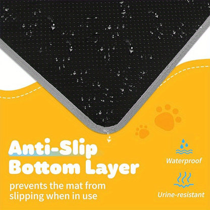Cat Litter Trapper Mat Honeycomb Double Layer - Non-Slip Waterproof Machine Washable Litter Mat, Soft on Paws, Controls Tracking, 3 Sizes & 3 Colors for Indoor Cats