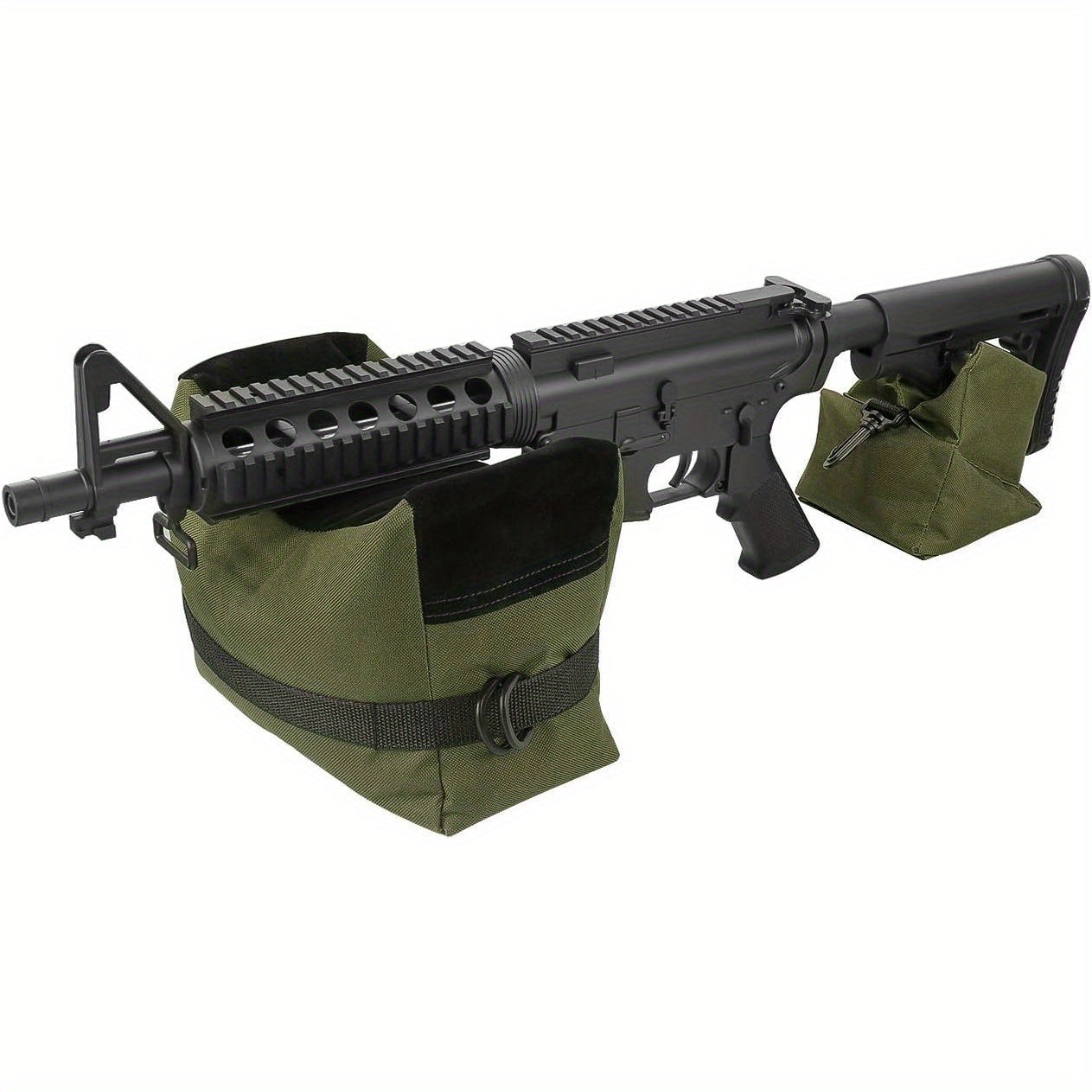 Shooting Rest Sandbag Bags Front & Rear Support Stand Holders for Rifle Gun Shotgun Bench Rest Target Sports Hunting Photography Unfilled Tactical Shooting Bag Set