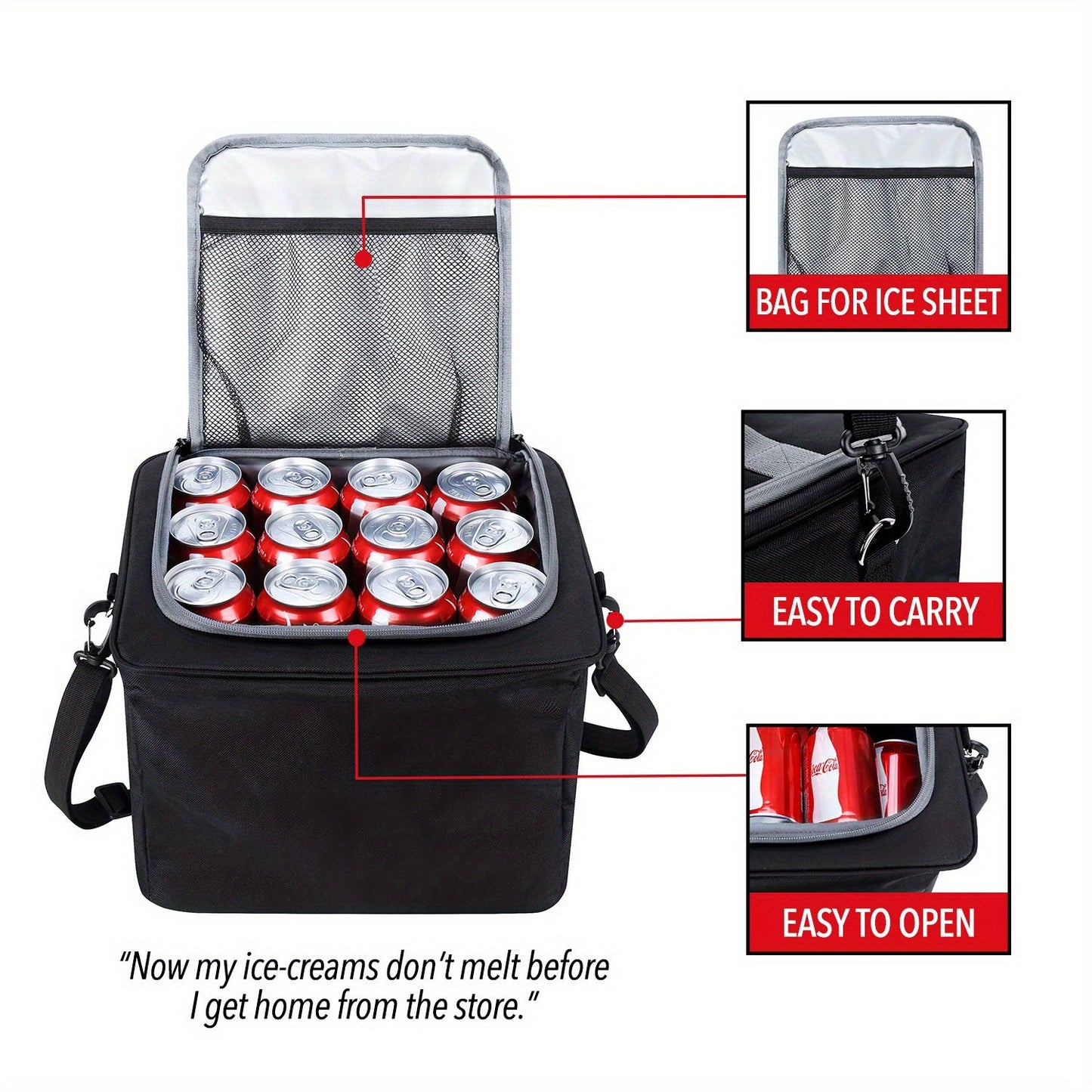 Car Trunk Organizer 5-in-1 Collapsible – 3 Compartments with Insulated Cooler Bag | Removable Dividers, Foldable Lid & 2 Tie-Down Straps | SUV Cargo Storage