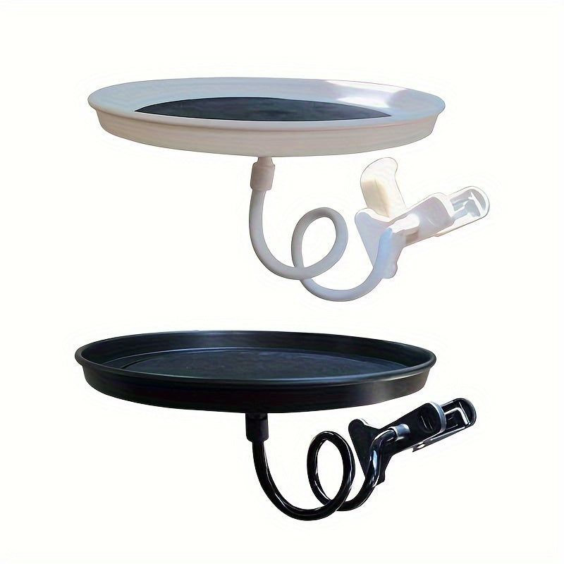 Car Seat Back Tray Table 360° Rotating - Foldable Food Drink Snack Organizer Tray for Car Interior, Non-Slip ABS Travel Tray for Road Trips
