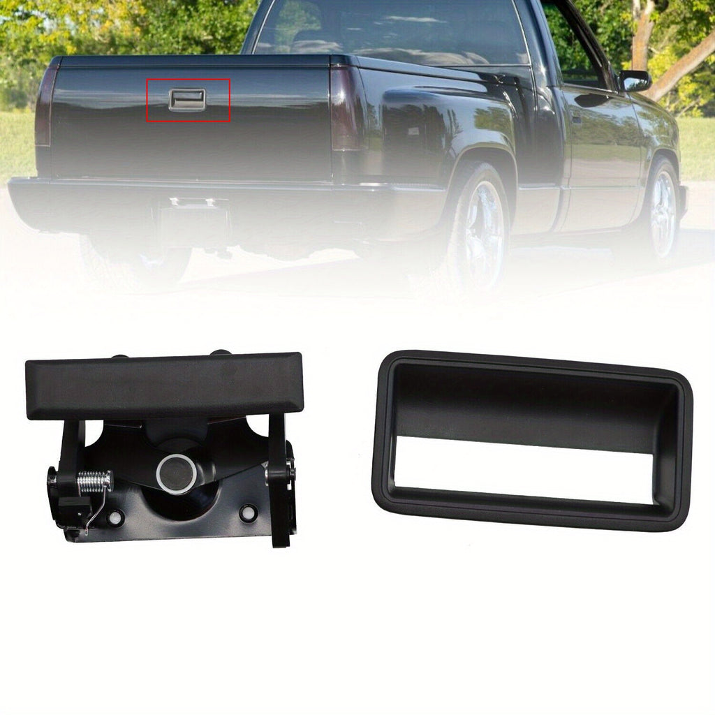 Rbetrere for For GMC C/K 1500 2500 3500 Pickup Truck Black Tailgate Handle & Bezel