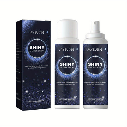 Shimmer Glitter Body Spray 60ml Waterproof Long-Lasting Highlighter for Skin Hair & Clothing — Fine Mist Sparkle Glow Spray for Parties, Festivals, Halloween, Christmas & Nightclub