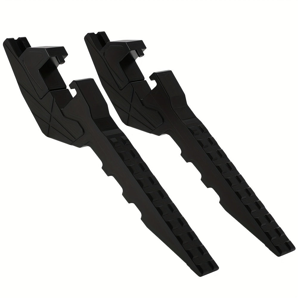 Motorcycle Foot Peg Extensions Adjustable 38-55mm – Universal Metal Footrest Passenger Pegs for Dirt Bike & Off-Road Vehicles, Black, Easy Bolt-On Fit
