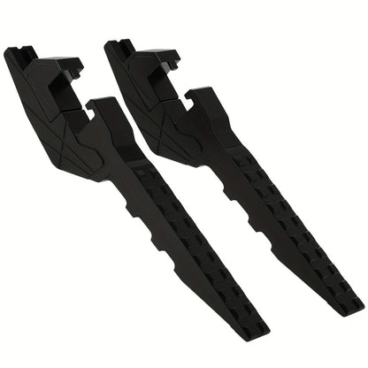 Motorcycle Foot Peg Extensions Adjustable 38-55mm – Universal Metal Footrest Passenger Pegs for Dirt Bike & Off-Road Vehicles, Black, Easy Bolt-On Fit