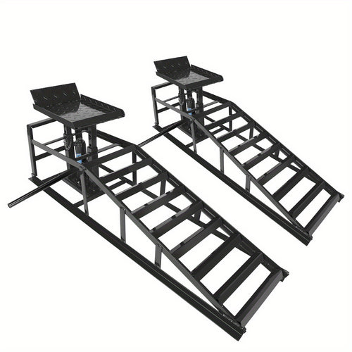 Hydraulic  Ramps 11000lbs 5T Low Profile  Lift Service Ramps Truck Trailer Garage, Height Hydraulic Vehicle Ramps(1 Pack/ 2 Pack)