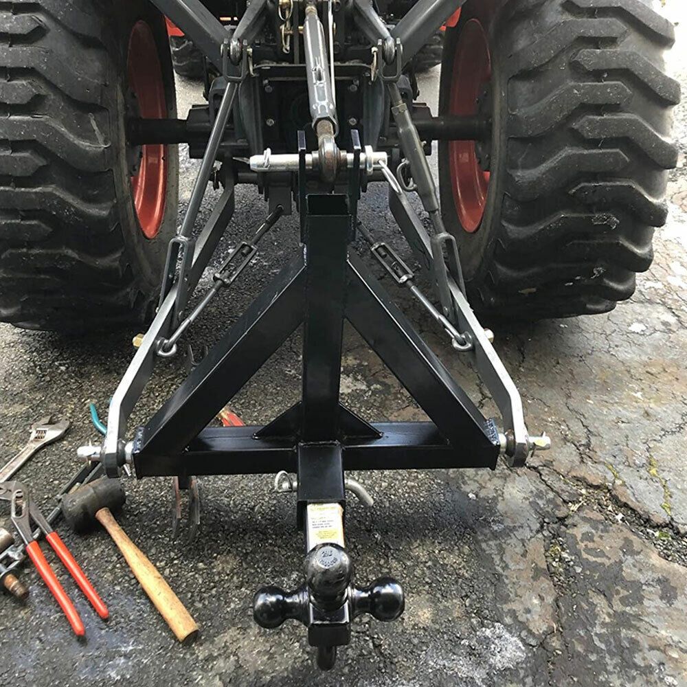 3 Point Trailer Hitch Tow Drawbar 2" Adapter Attach For Category 1 Tractor Drawbar Adapter for Kubota, BX, LM25H, WLM Tractor, NorTrac, Yanmar, Kioti