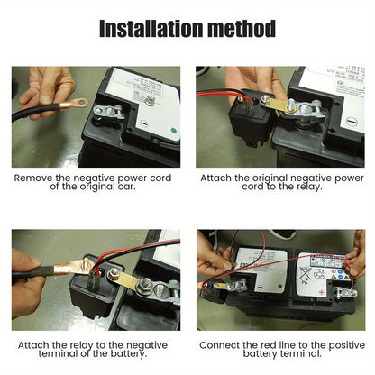 200Amp Remote Control Battery Disconnect Switch - Effortless Car Battery Management with Power Saving Design for 12V Systems - High-Performance Relay & Secure Wireless Operation