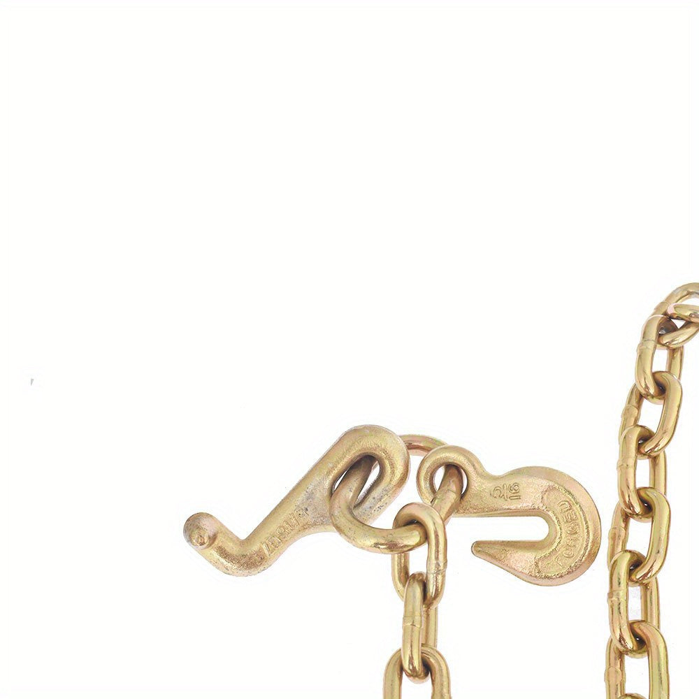 5/ 16 x 8 FT Grade 70 Tow Chain 15 J Hook and T Hook Mini J Hook Replacement for Recovery Wrecker Axle Tow Truck Chain