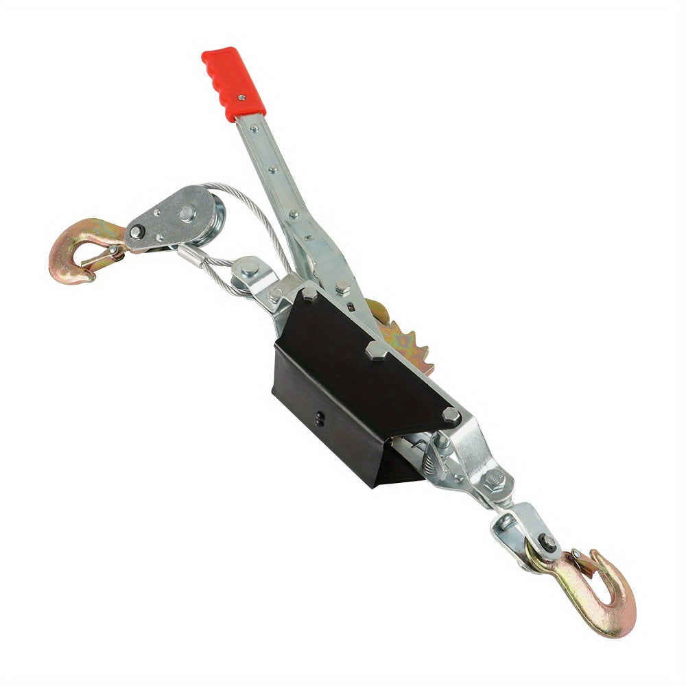 Manual Winch, Heavy-duty Cable Puller, Cargo Binding and Securing Straps (with 2 Hooks), Manual Winch and Wire Rope Cable Puller, Portable Tire Reinforcement Winch Manual Trailer, Equipment Transportation Material Cable Puller