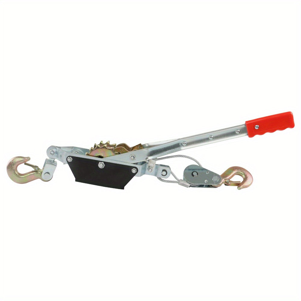 Manual Winch, Heavy-duty Cable Puller, Cargo Binding and Securing Straps (with 2 Hooks), Manual Winch and Wire Rope Cable Puller, Portable Tire Reinforcement Winch Manual Trailer, Equipment Transportation Material Cable Puller