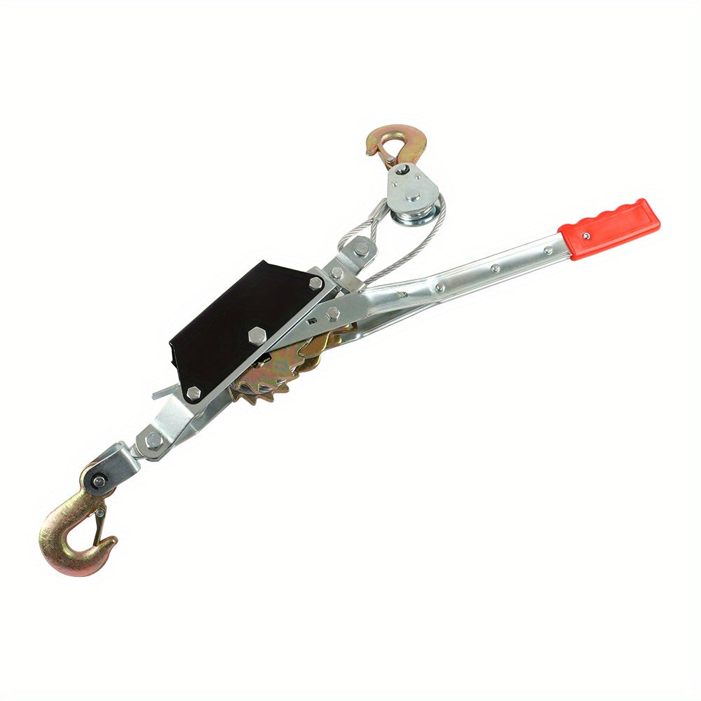 Manual Winch, Heavy-duty Cable Puller, Cargo Binding and Securing Straps (with 2 Hooks), Manual Winch and Wire Rope Cable Puller, Portable Tire Reinforcement Winch Manual Trailer, Equipment Transportation Material Cable Puller