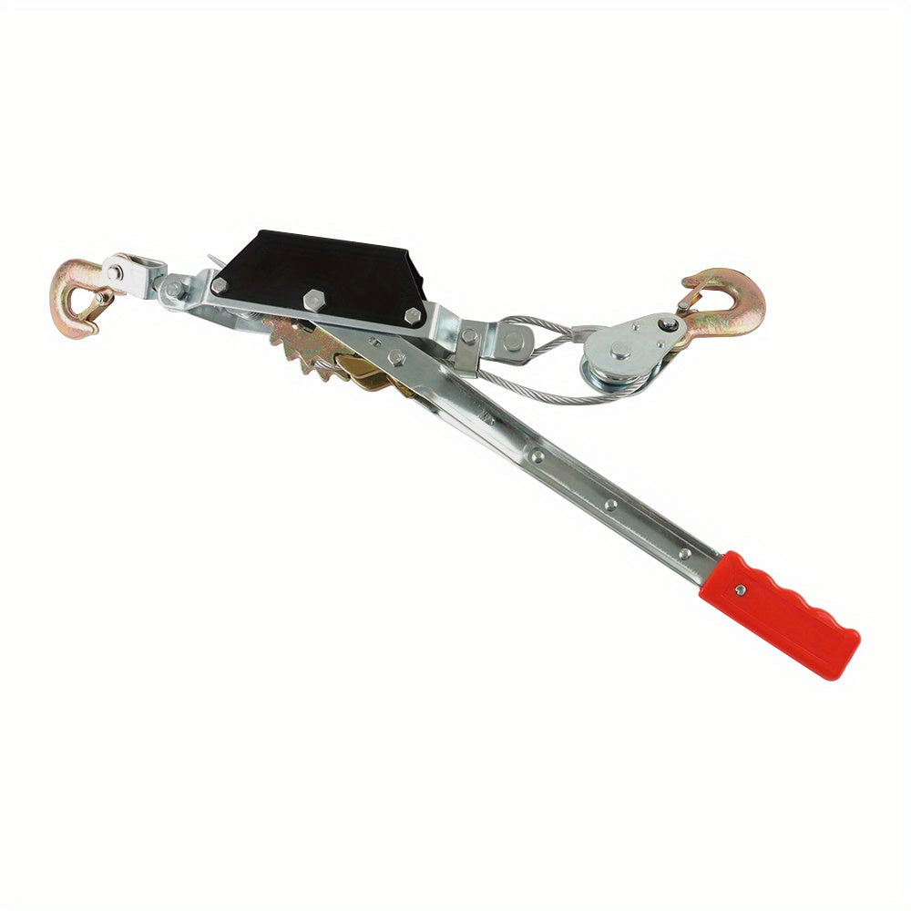 Manual Winch, Heavy-duty Cable Puller, Cargo Binding and Securing Straps (with 2 Hooks), Manual Winch and Wire Rope Cable Puller, Portable Tire Reinforcement Winch Manual Trailer, Equipment Transportation Material Cable Puller