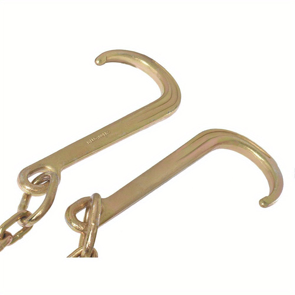 "Say Goodbye to Broken Chains! 5/16X2ft Trailer Chain Set with Lock Hook | 300% More Wear-resistant Than The Original V-chain | Quick Installation In 30 Seconds"