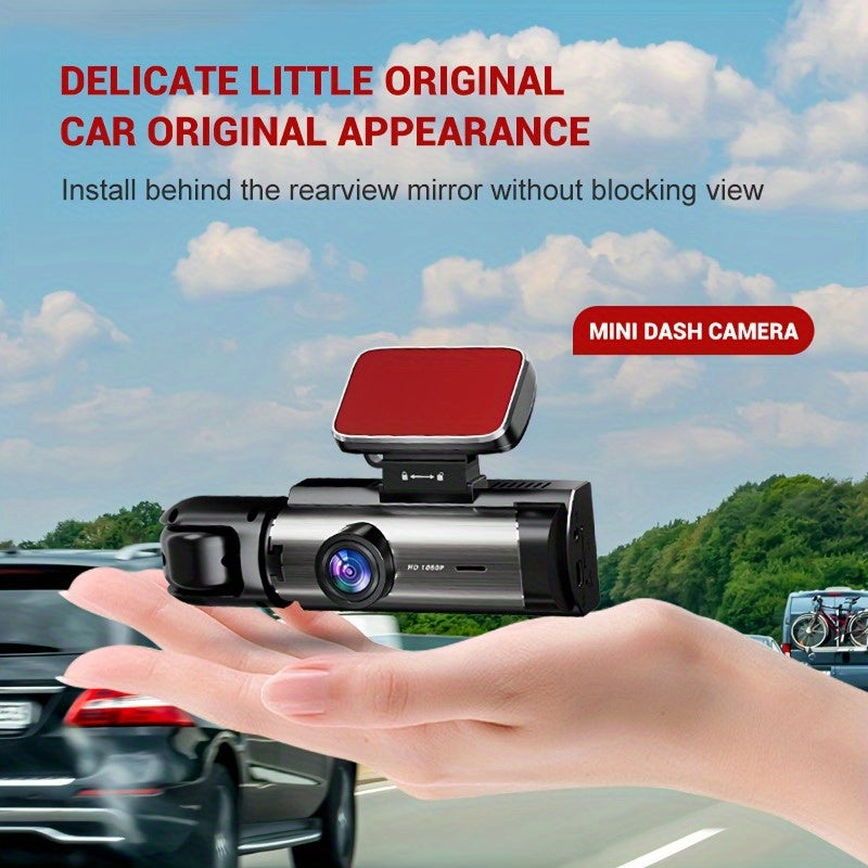1080P Dual Camera Driving Recorder with Infrared Night Vision, Loop Recording, And Wide-Angle Lens, 3.16-Inch IPS Screen