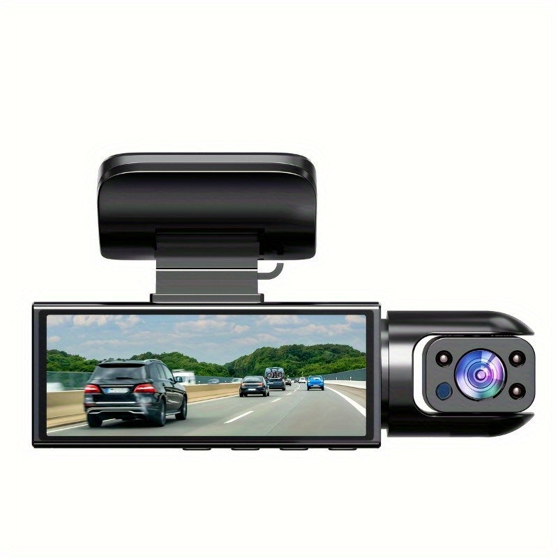 1080P Dual Camera Driving Recorder with Infrared Night Vision, Loop Recording, And Wide-Angle Lens, 3.16-Inch IPS Screen