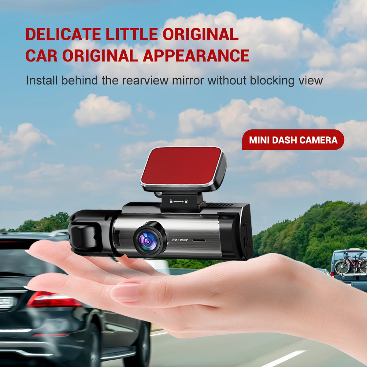 1080P Dual Camera Driving Recorder with Infrared Night Vision, Loop Recording, And Wide-Angle Lens, 3.16-Inch IPS Screen