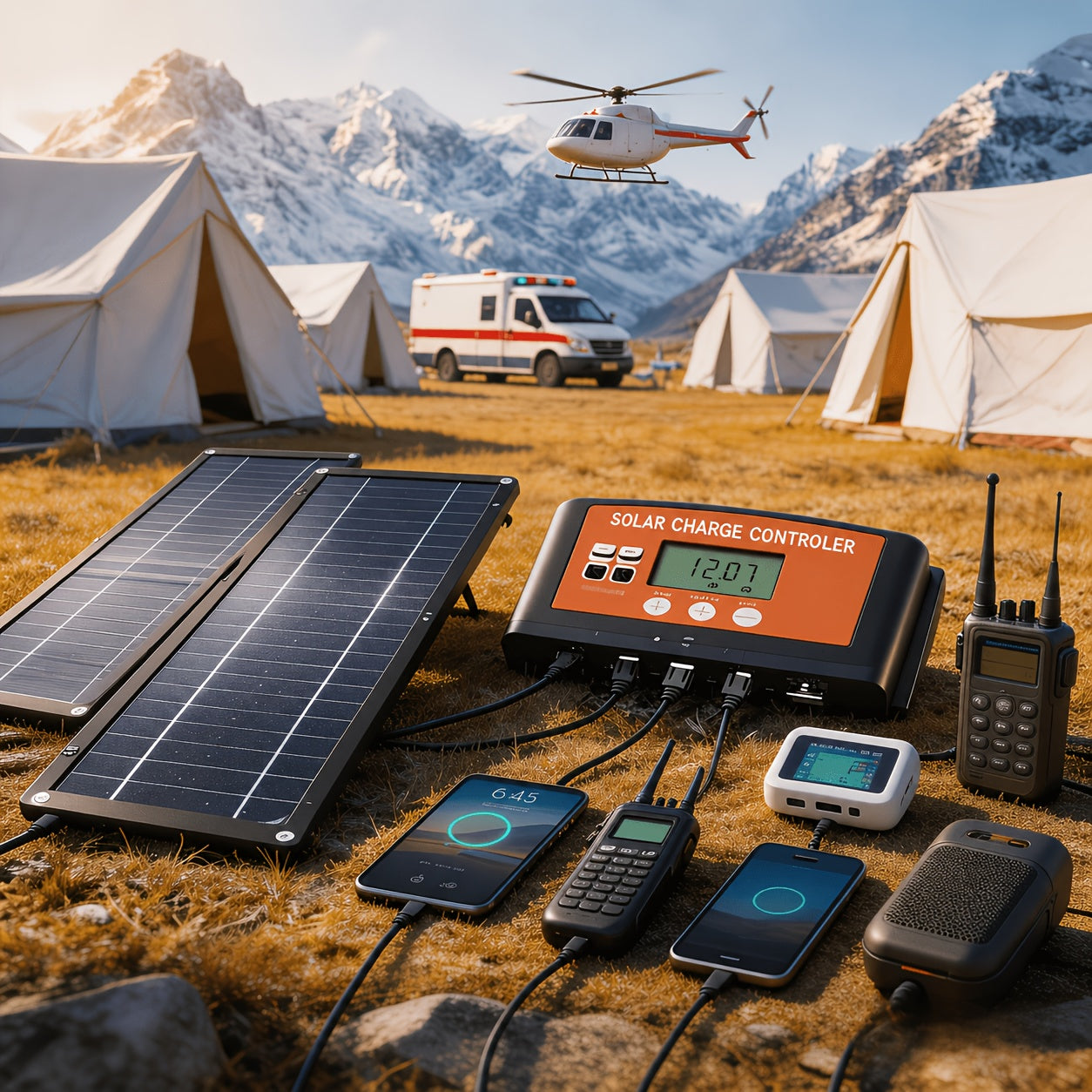 2026 New 18V 100A Solar Panel Kit Monocrystalline High Efficiency Portable Solar Charger with 100A Charge Controller Extension Cable Battery Clamps for RV Camping Outdoor Travel Fishing Emergency Power Supply Phone 12V/24V Off Grid Power System