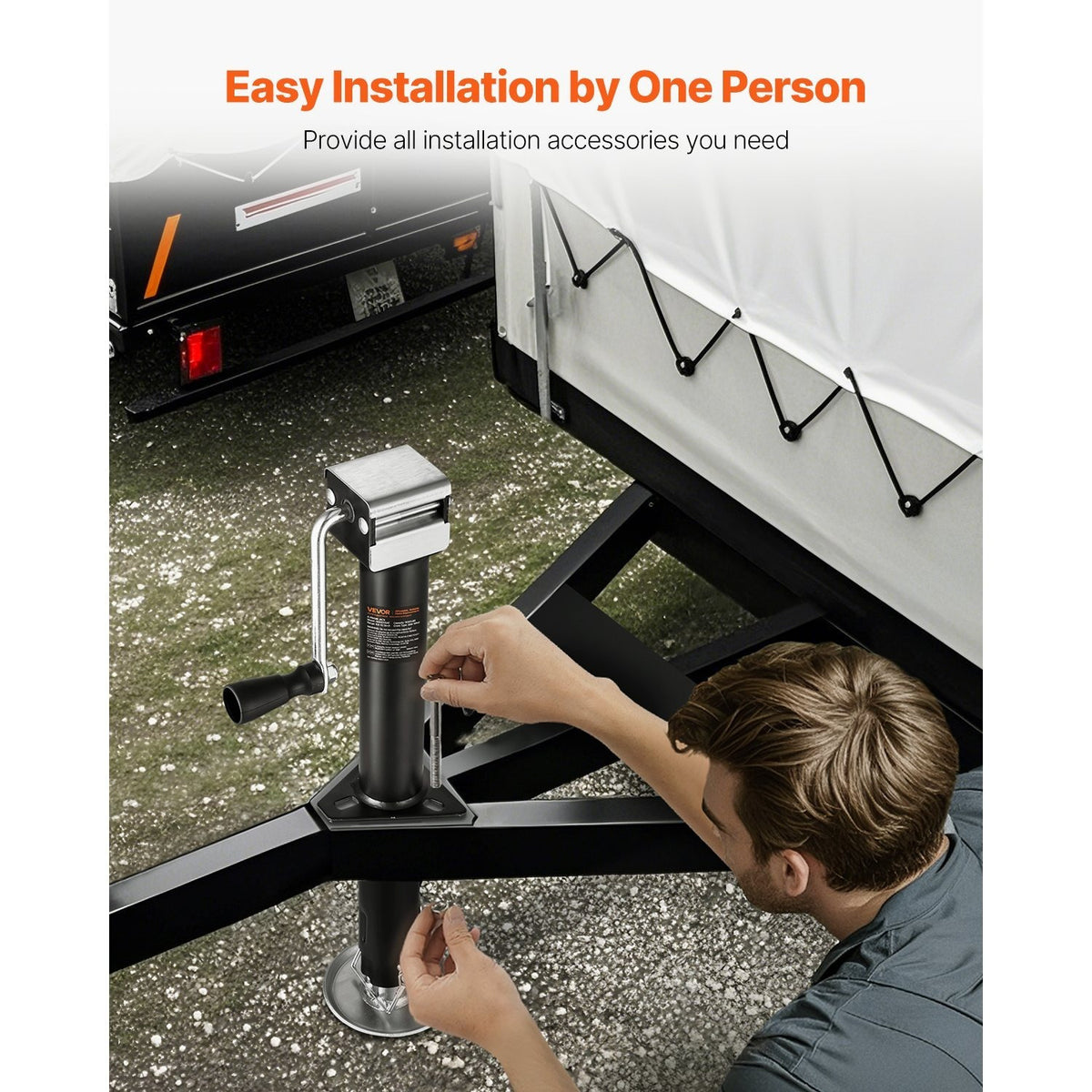VEVOR A Frame Trailer Jack Bolt on Trailer Tongue Jack 2000/5000 lbs 15-inch Travel
