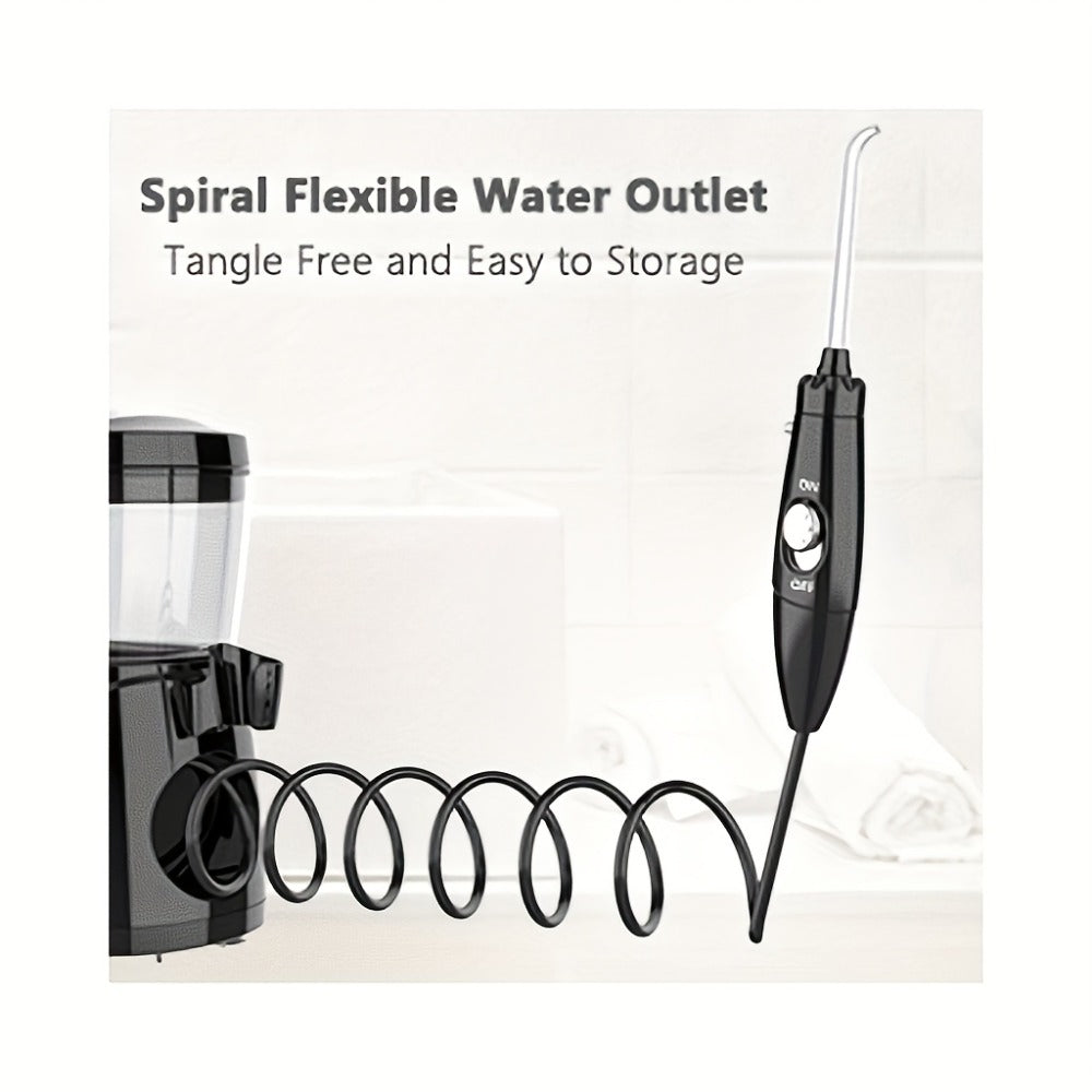 Water Flosser for Teeth & Braces 600ml Large Tank – 10 Adjustable Pressure Levels 8 Nozzles IPX4 Waterproof Professional Oral Irrigator Desktop Electric Dental Flosser for Adults Family