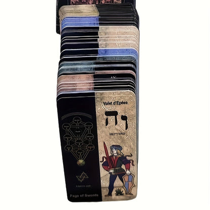 Kabbalah Tarot Deck 78 Cards – Traditional Divination Card Game with Ancient Wisdom & Spiritual Guidance, Kabbalah 5781 Tarot Board Game Playing Cards for Beginners & Readers