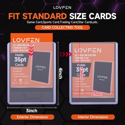 Hard Plastic Top Loaders 3x4 Baseball Card Protective Cases – Trading Card Holders for Sports Cards Football Basketball MTG Pokemon | 100 200 1000ct Bulk Pack for Collectors