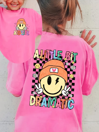 Girls' Little Bit Dramatic T-Shirt - Funny Quote