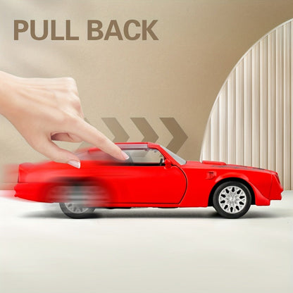 1:36 Scale Pontiac Firebird Die-Cast Toy Car with Opening Doors & Pull-Back Action – Vintage Alloy Sports Car Model for Boys Girls Collectors | Christmas Birthday Gift