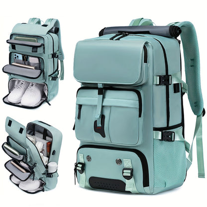 Large Capacity Laptop Backpack with Shoe Compartment & USB Charging Port – Waterproof Soft Shell Daypack for Men & Women, Multi-Functional Travel Rucksack for Business, College & Daily Commute, Multiple Colors Available