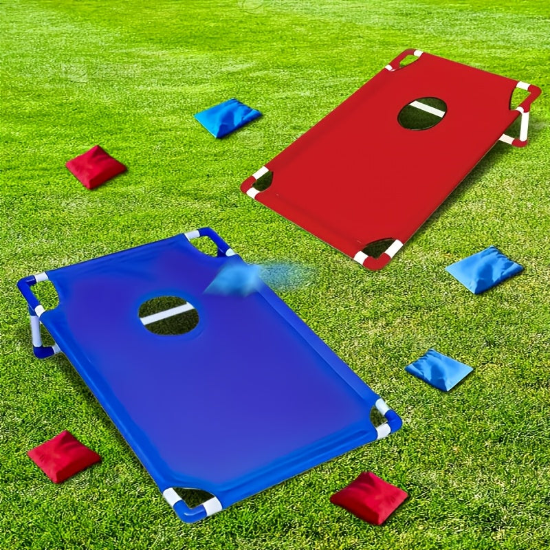 Cornhole Bean Bag Set 6pcs with Carry Bag & Gift Box – Dual Color Sandbags for Cornhole Board Game, Outdoor Party, Backyard, Beach & Camping Entertainment – Blue or Red