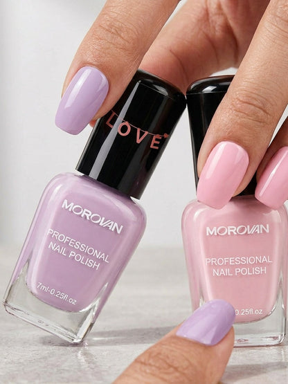Nail Polish Set 6 Colors Quick Dry Long-Lasting – Hot Pink, Rose Red, Lilac Purple, Nude Pink, Lavender & Violet High Gloss 0.25oz, Chip-Resistant Nail Polish Gift Set for Women Teens Girls