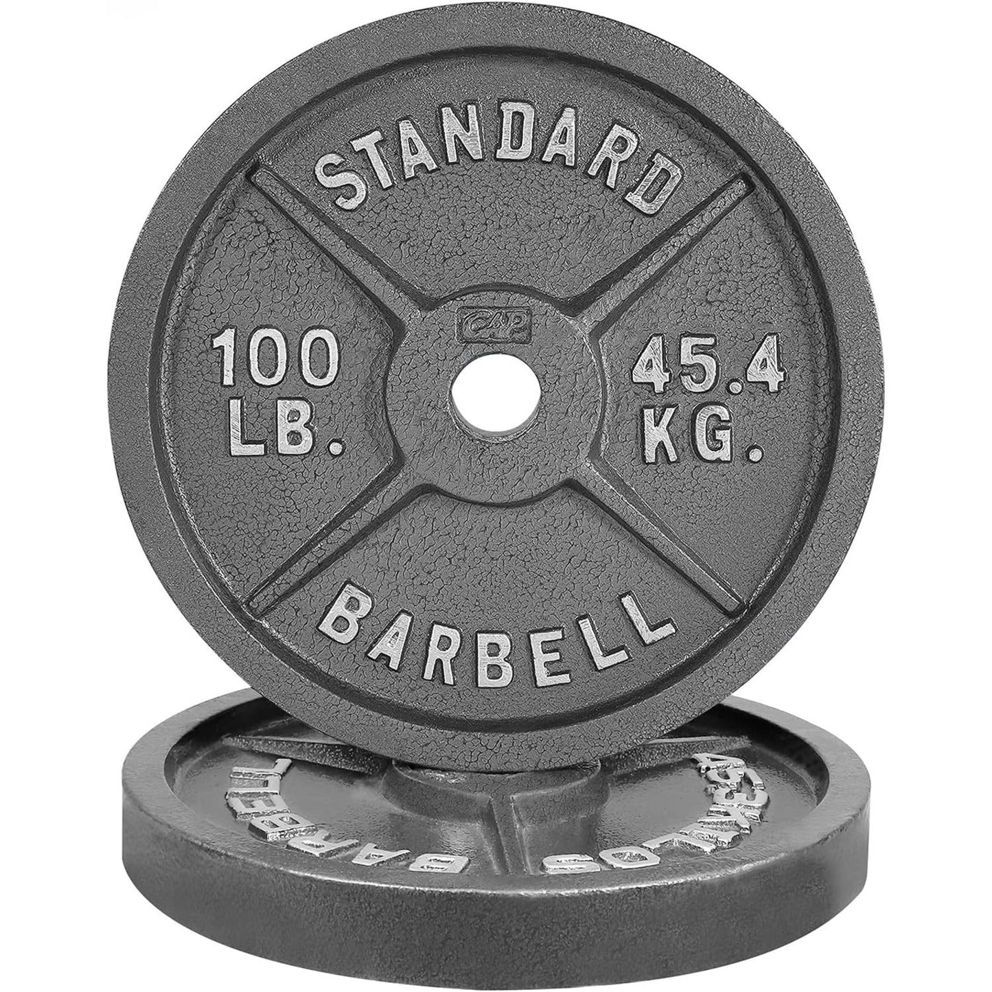 Cast Iron Weight Plates 2-Inch Standard Barbell Plates Solid Iron Gym Weights for Strength Training Weightlifting Bodybuilding Powerlifting Home Gym Multiple Sizes 2.5LB to 100LB