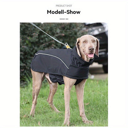 Dog Jacket for Small Breeds – Windproof Warm Pullover Coat with Reflective Stripes, Woven Fabric, Machine Washable Pet Outerwear for Spring & Fall, Colors: Light Brown & Black, Sizes XS–3XL