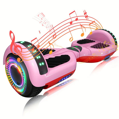Self Balancing Hoverboard 6.5" LED Light Up Wheels 300W Motor 7.5MPH for Kids Teens Adults Multiple Colors