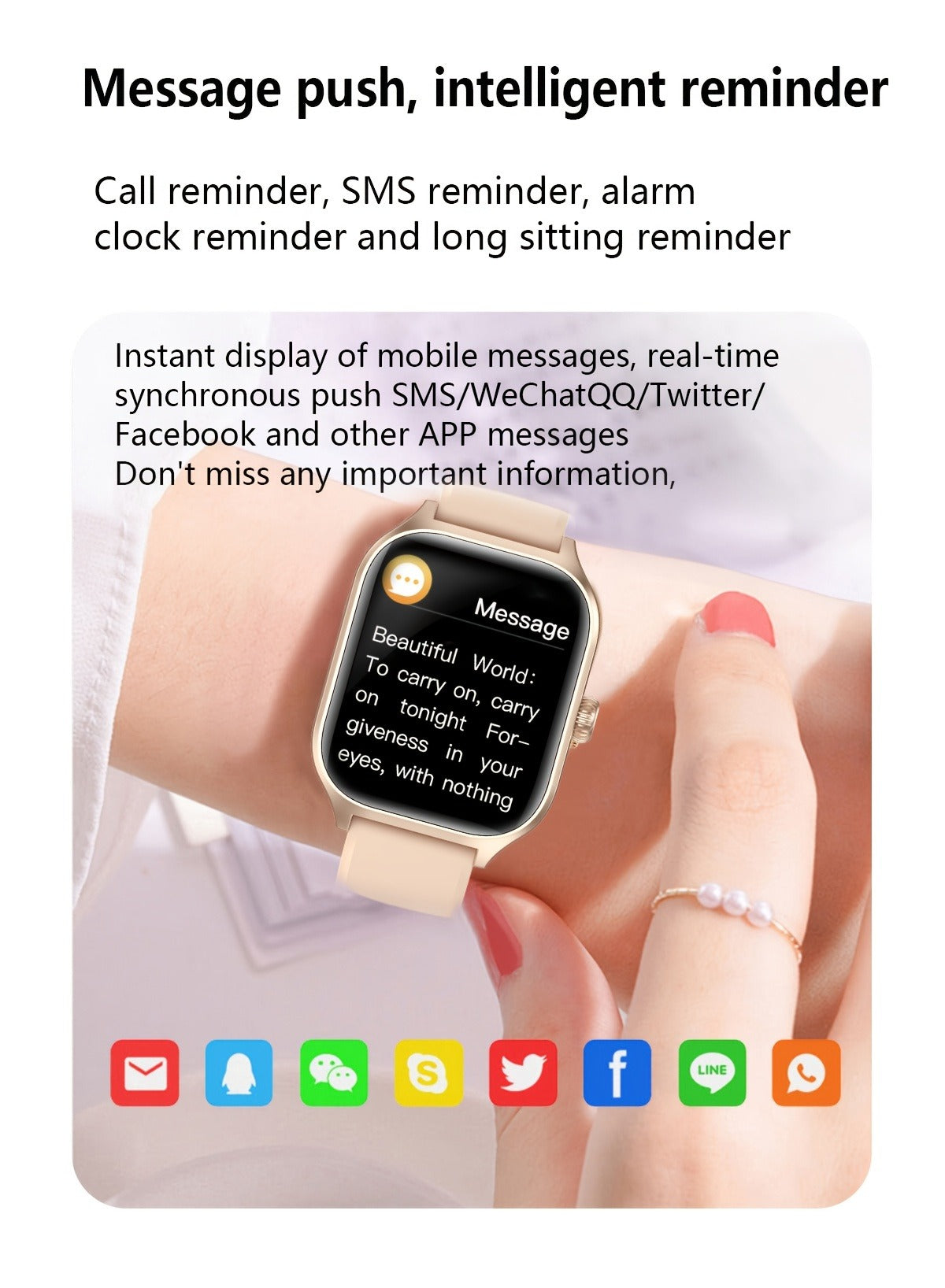 Smart Watch with Calling 1.83 Inch Touch Screen 100 Fitness Functions