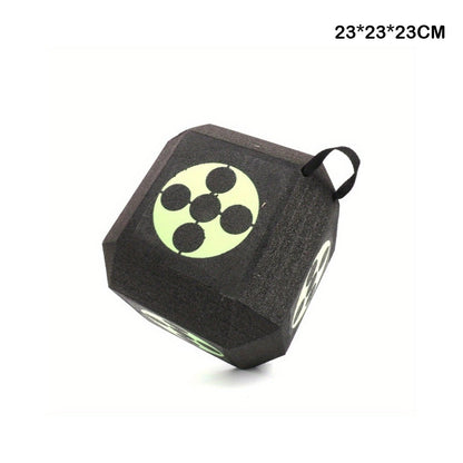 3D Archery Target Cube – Self-Healing Foam Multi-Faceted 23cm Block for Outdoor Backyard Range | Portable High-Density Target for Beginners & Professionals