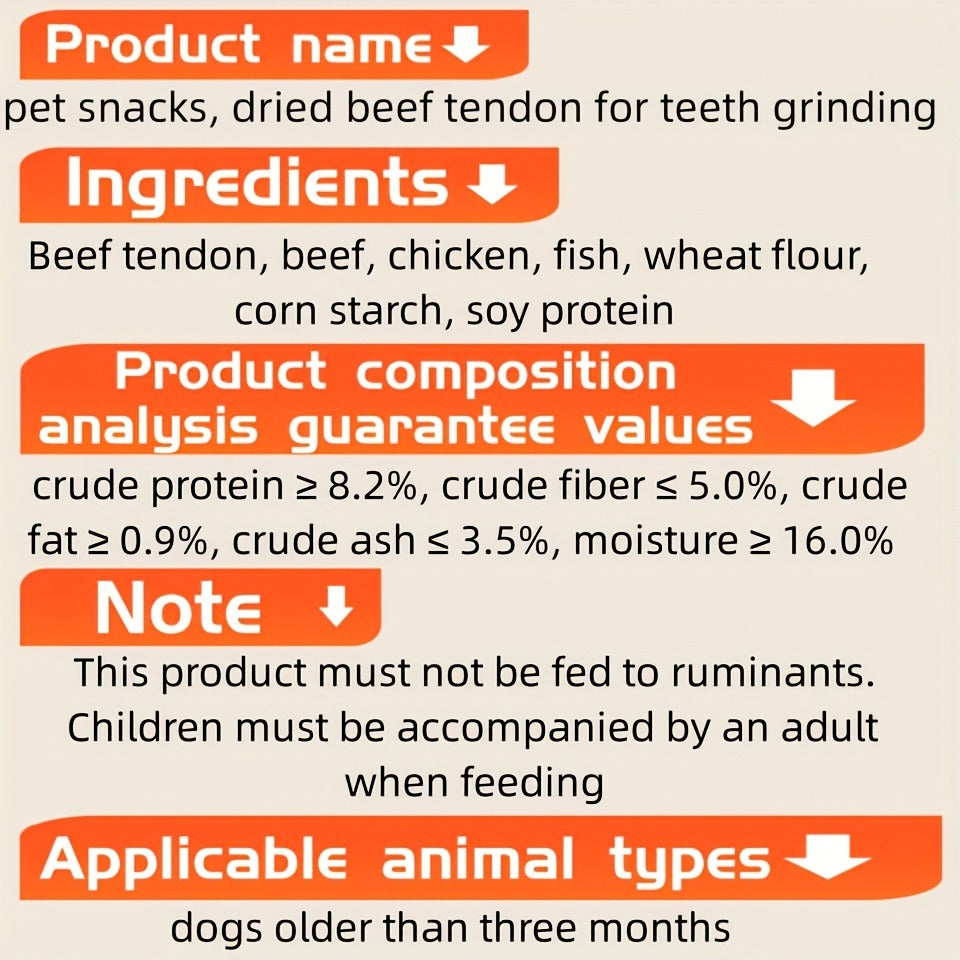 Beef Tendon Dog Chews – Natural Beef Strips Cubes & Diced Beef with Egg Yolk, High Protein Long-Lasting Dental Chews & Training Treats for Puppy Adult Dogs, Healthy Beef Jerky 150g Variety