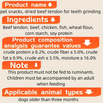 Beef Tendon Dog Chews – Natural Beef Strips Cubes & Diced Beef with Egg Yolk, High Protein Long-Lasting Dental Chews & Training Treats for Puppy Adult Dogs, Healthy Beef Jerky 150g Variety