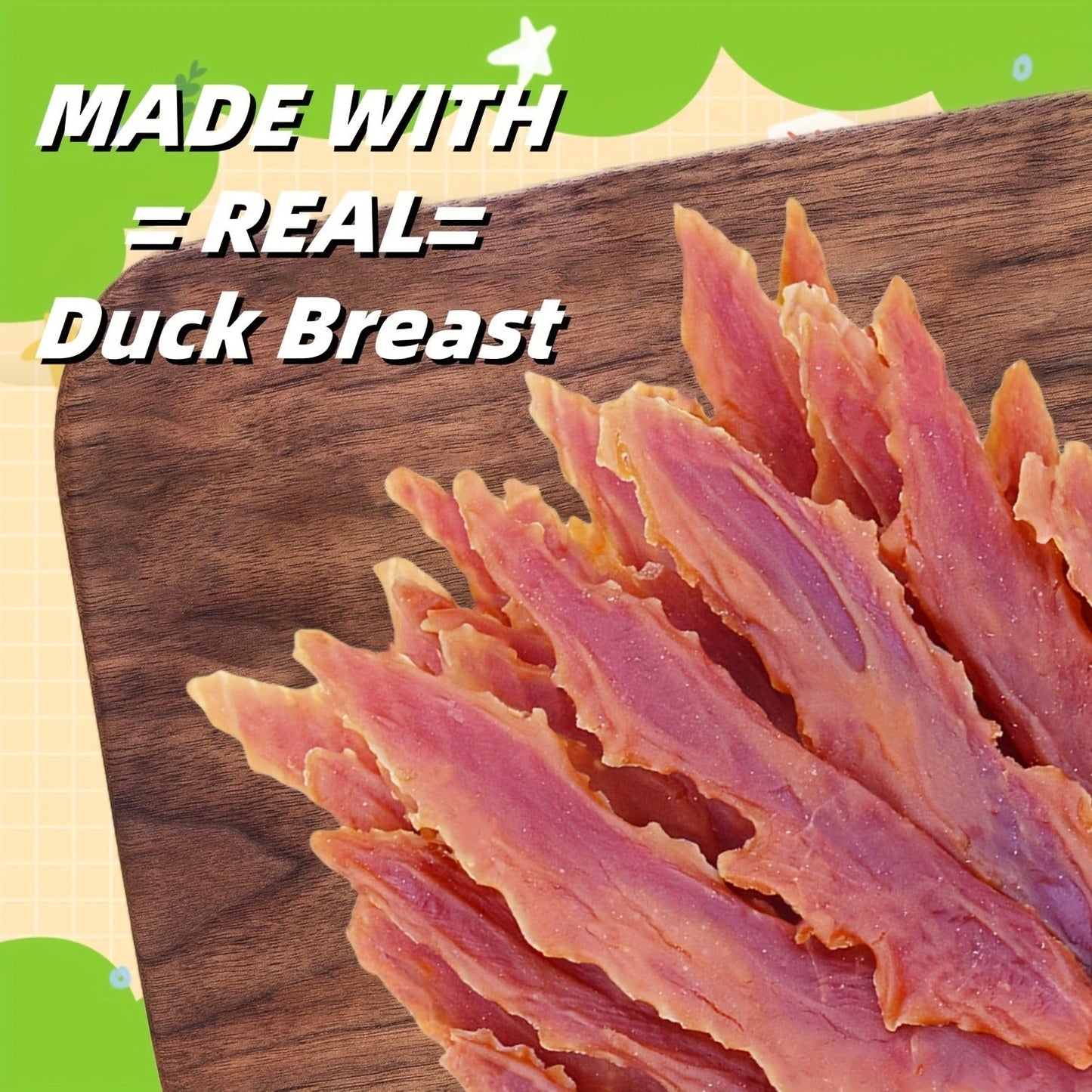 Air-Dried Dog Treats Chicken & Duck Breast Sticks – Single Ingredient Grain Free High Protein Dog Chews, Natural Jerky Snacks for Dogs, Multiple Sizes 100g 200g 300g 600g