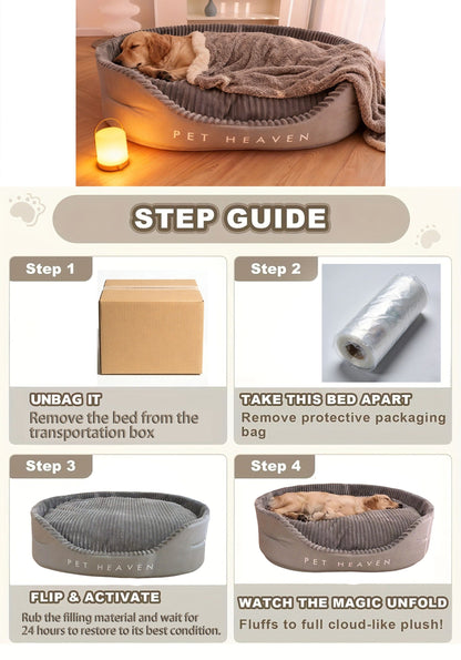Furry Round Pet Bed for Dogs & Cats - Soft Warm Washable Dog Bed with Anti-Slip Base, Foldable Breathable Plush Cat Bed Mattress for Small Medium Large Pets, Indoor Dog Cage Pad, Sizes M-XXL