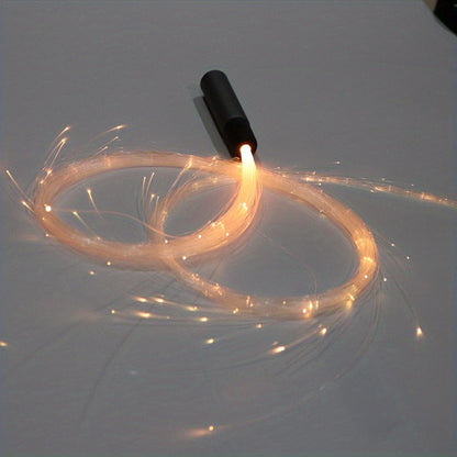 Rechargeable LED Fiber Optic Whip | 7-Color Glow Rave Dance Toy