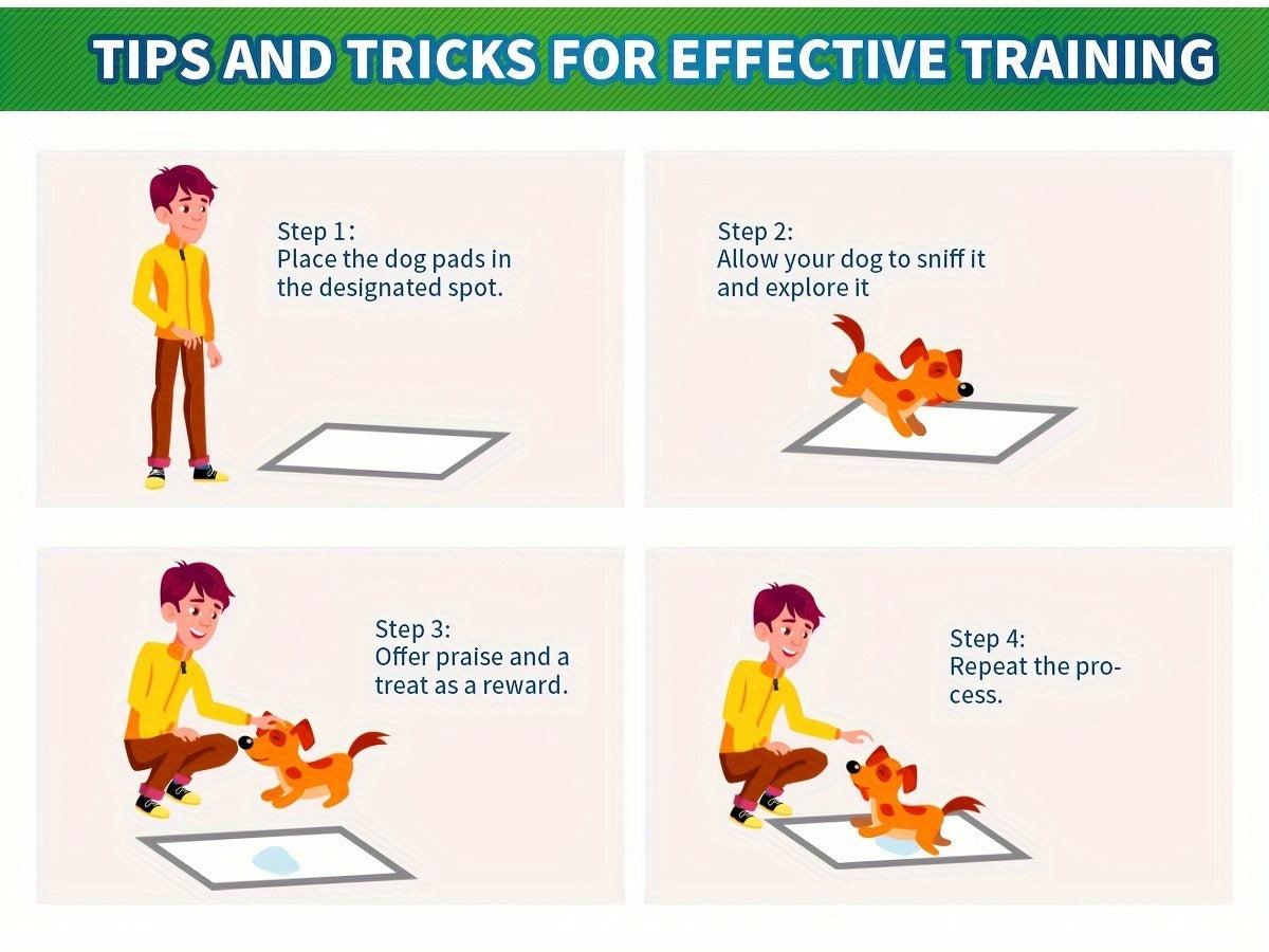 Disposable Dog Pee Pads for Puppy Training - Super Absorbent Leak-Proof Potty Pads with Odor Control, Housebreaking Training Pads for Dogs, 80/100/240 Count, 22"x22" 30"x36" 36"x36"