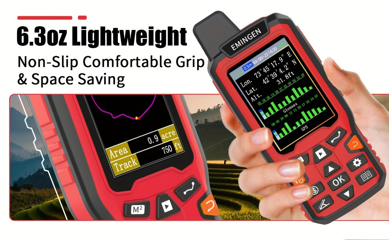 Handheld GPS Land Surveying Equipment – High-Precision 2.4" LCD Area Measuring Tool for Farmland, Forest, Ranch & Mining | ZL180