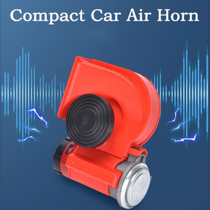 Dual Air Horn Kit 12V/24V 105-137dB with Air Compressor - Super Loud Aluminum Alloy Trumpet Horn for Truck, Train, SUV, Motorcycle, Car & Boat, Universal Electric Horn Easy Install