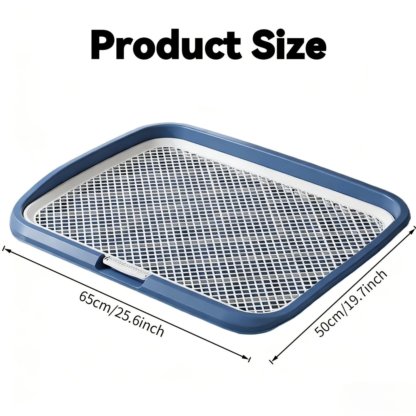 Indoor Dog Potty Tray with Removable Grating - Leak-Proof Puppy Training Toilet, Washable Pee Pad Holder for Apartments, Easy Clean Dog Bathroom, 7 Colors, Small & Large Sizes