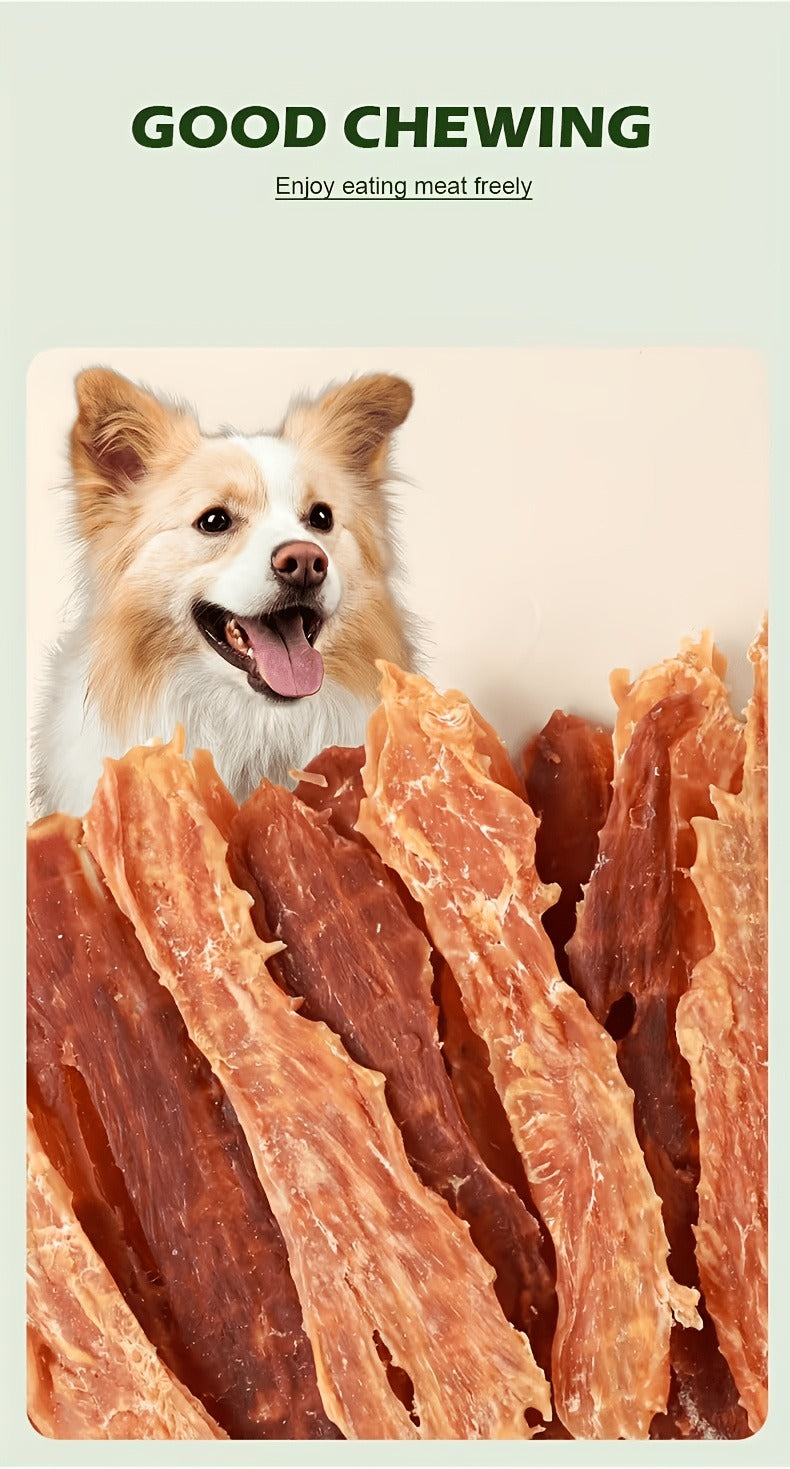 Chicken Jerky Treats for Dogs and Cats – High Protein Chicken Breast Slices, Grain-Free Dental Chews & Training Rewards for Puppies Kittens Adult Dogs Cats, Healthy Natural Pet Snacks