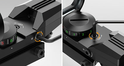 Red Green Dot Sight 33mm with 4 Reticle Modes – Dual Illuminated Rifle Scope, 1x Magnification, 1 MOA Adjustment, Parallax-Free Rail Mount Optic for Hunting, Target Shooting & Tactical Use on Rifles Shotguns Carbines