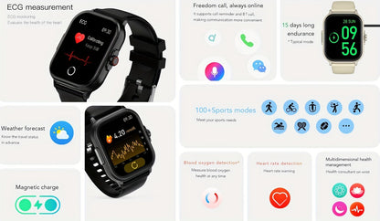 Smartwatch Bluetooth 5.1 Calling 2.01 Inch Display Multi Sport Modes