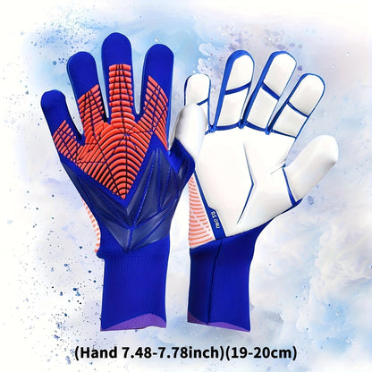 Silicone Grip Goalkeeper Gloves with Superior Traction - Available in 6 Colors & 5 Sizes, Professional Soccer & Rugby Goalie Gloves for Men Women Youth, High-Performance Finger Protection Sports Gloves