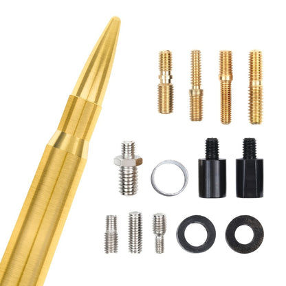 Short Car Antenna 5.3 Inch – Carbon Steel Universal Fit AM FM Signal Booster Stub Antenna Replacement for Cars Trucks SUVs, Black Nickel Gold